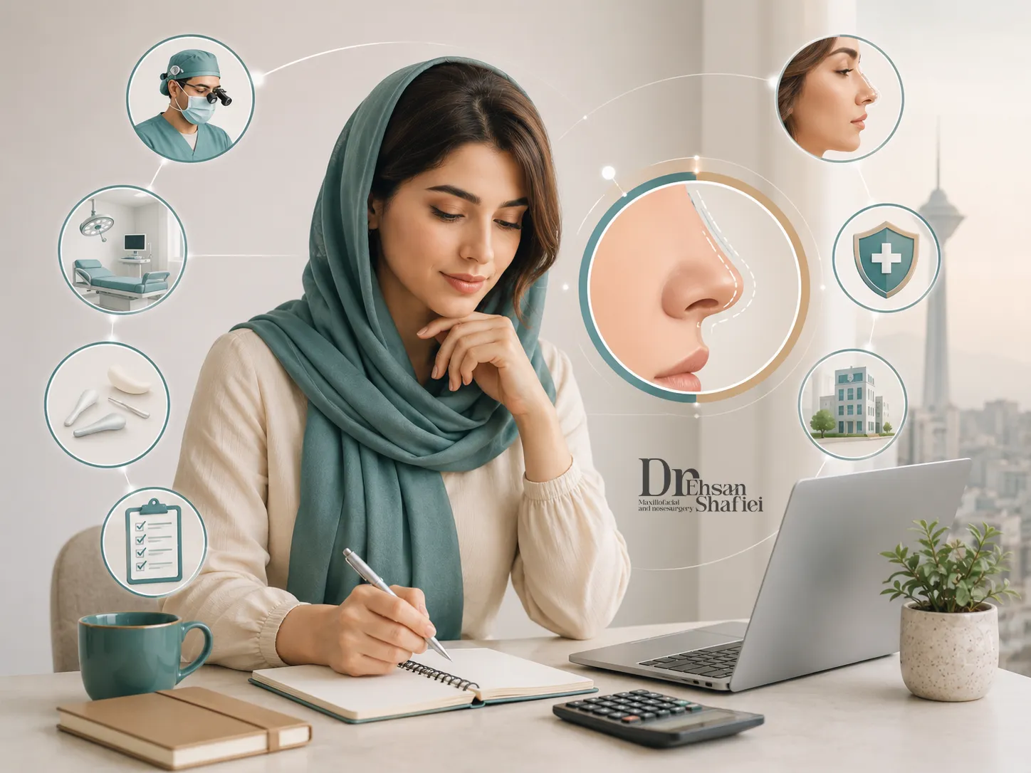 هزینه عمل بینی در تهران به تفکیک نوع بینی و روش